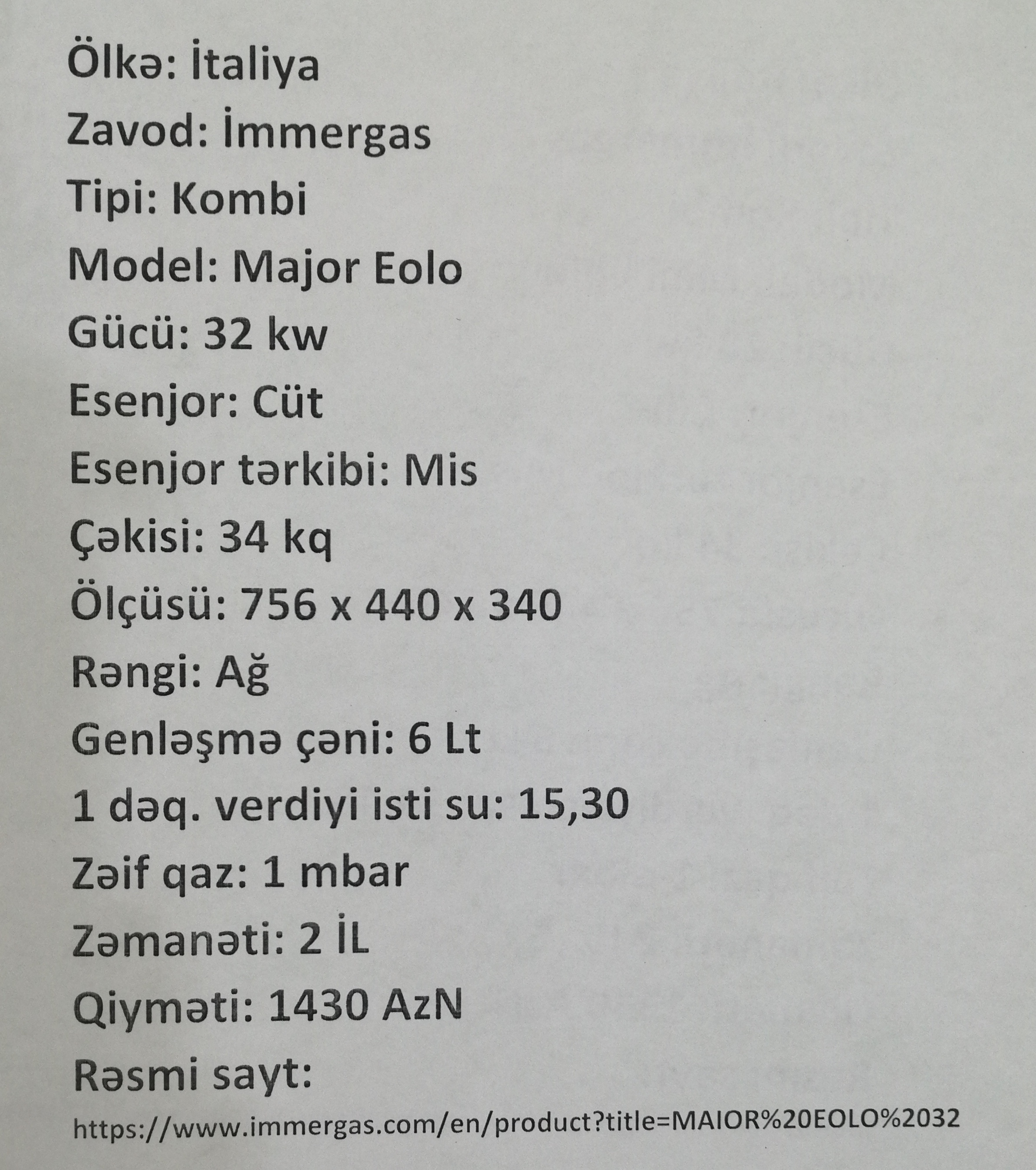 Immergas Major 32 kw